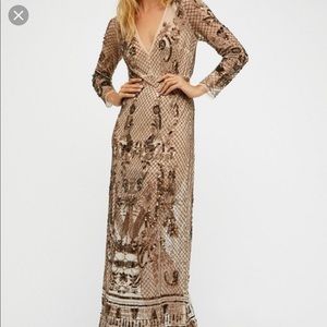 Art Deco embellished maxi dress